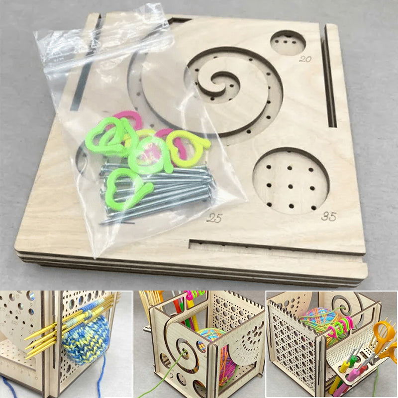 BowLift | All-in-one Wood Yarn Bowl - Multifunctional Knitting Tool