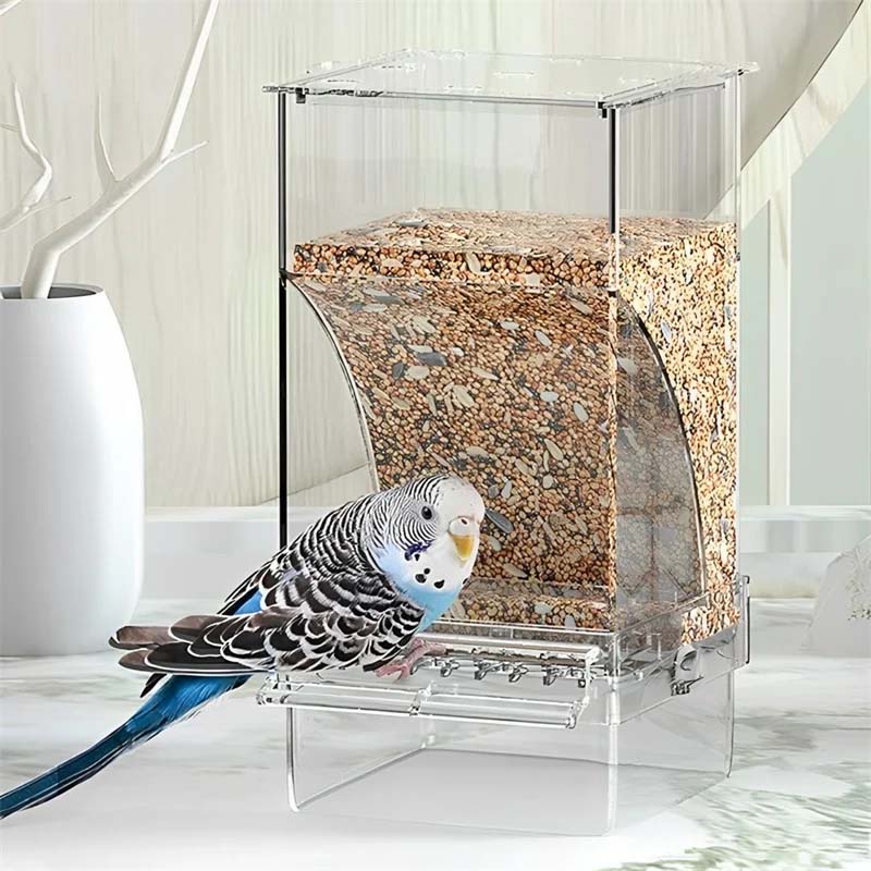 BowLift | Automatic transparent bird feeder without spills
