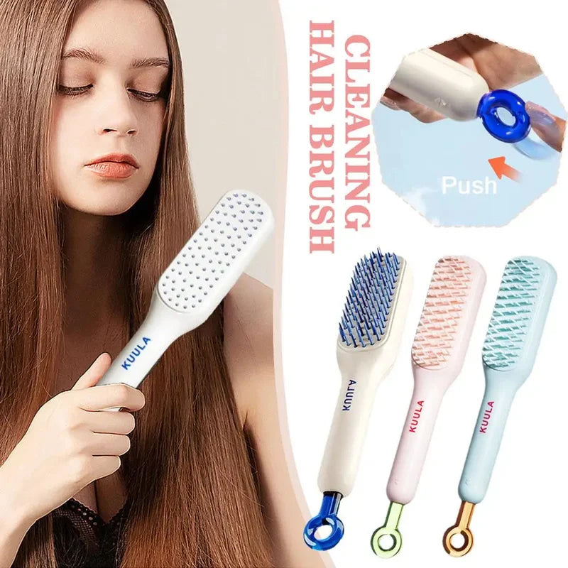 BowLift | Self-cleaning anti-static massage comb