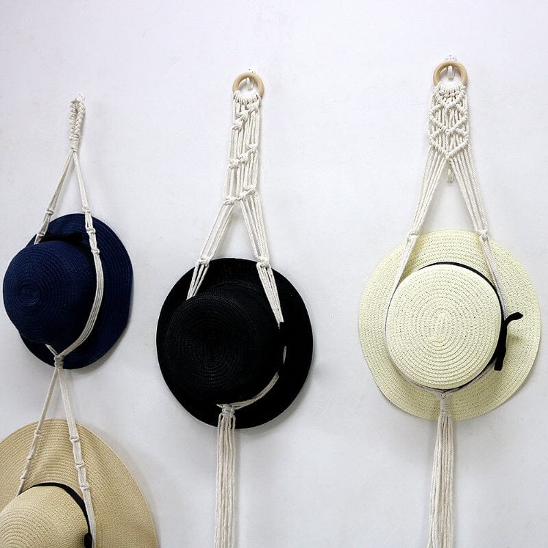 BowLift | Handmade Linen Decorative Boho Hat Rack For Wall Hanging