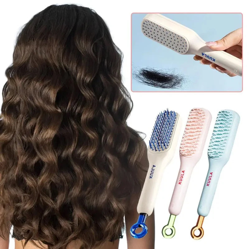 BowLift | Self-cleaning anti-static massage comb
