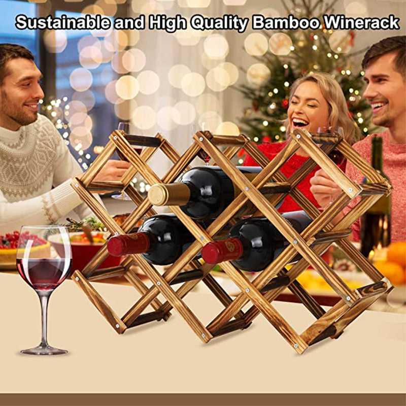 BowLift | Folding Freestanding Wooden Wine Rack