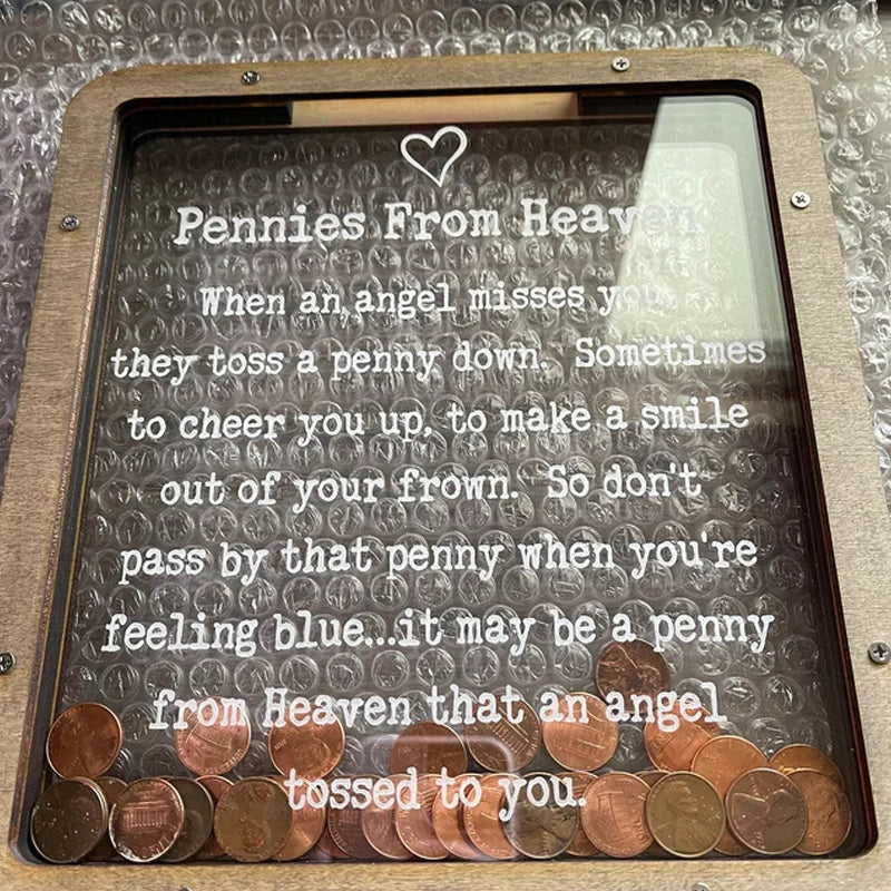 BowLift | Pennies from Heaven Bank, Wooden Piggy Bank
