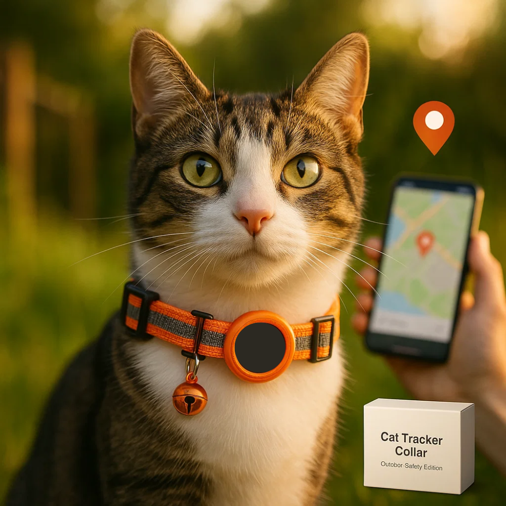 BowLift | Cat GPS Tracker Collar | Quick Release Closure, Reflective Design & Durable for Outdoor Safety Adventures