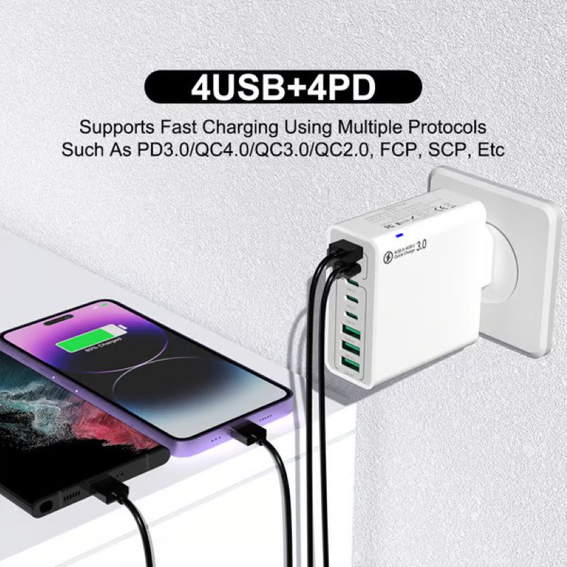 BowLift | 8 in 1 waterproof port USB fast charger