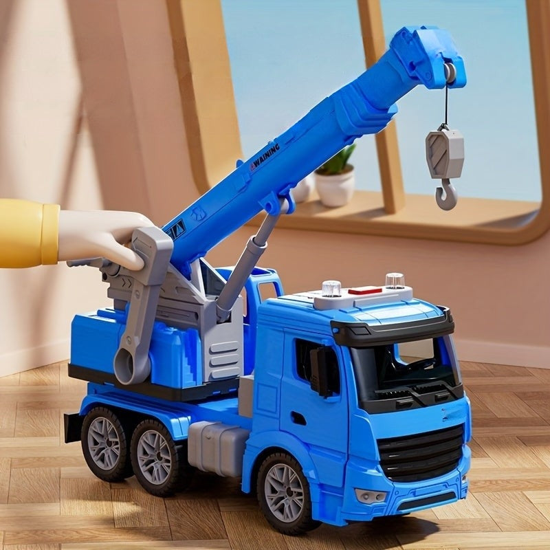 BowLift | Crane Truck Toy with Light & Sound – Movable Boom for Construction Role Play