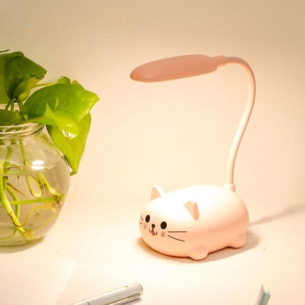 BowLift | Mini Cartoon Cat LED Eye Protection Reading Lamp USB Rechargeable Desk Lamp
