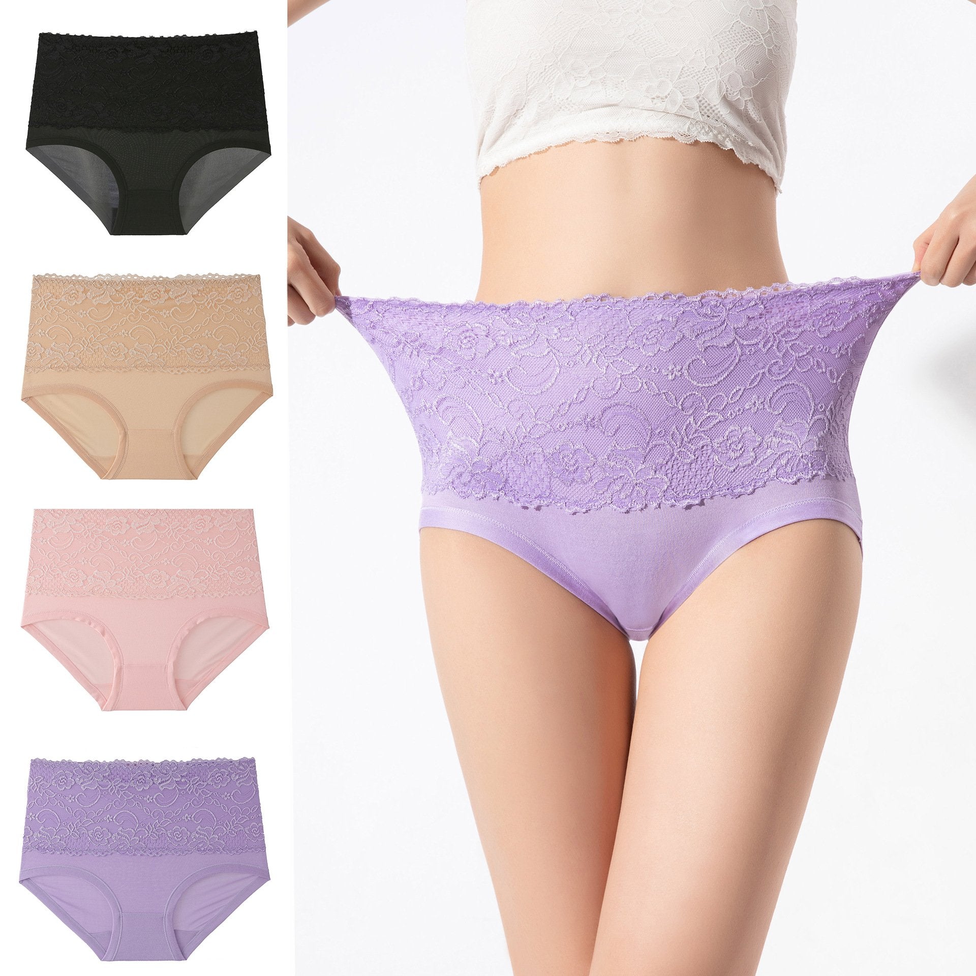 BowLift | 4pcs/set High Elastic Lace Panties