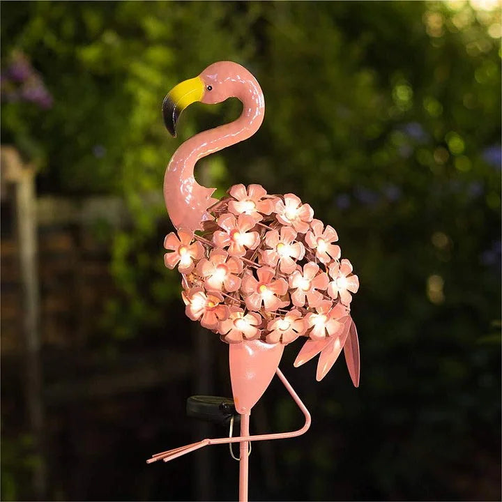 BowLift | Flamingo Solar Light Metal Art