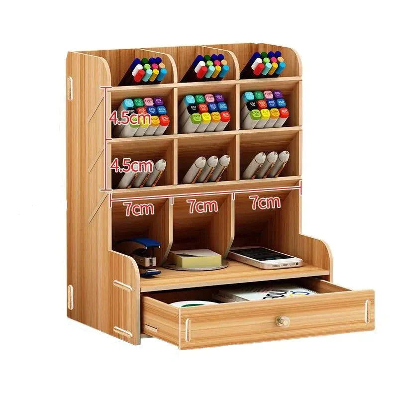 BowLift | PenBox | Desk Organizer | Wood Pencil Holder | Stylish and Efficient Storage Solution