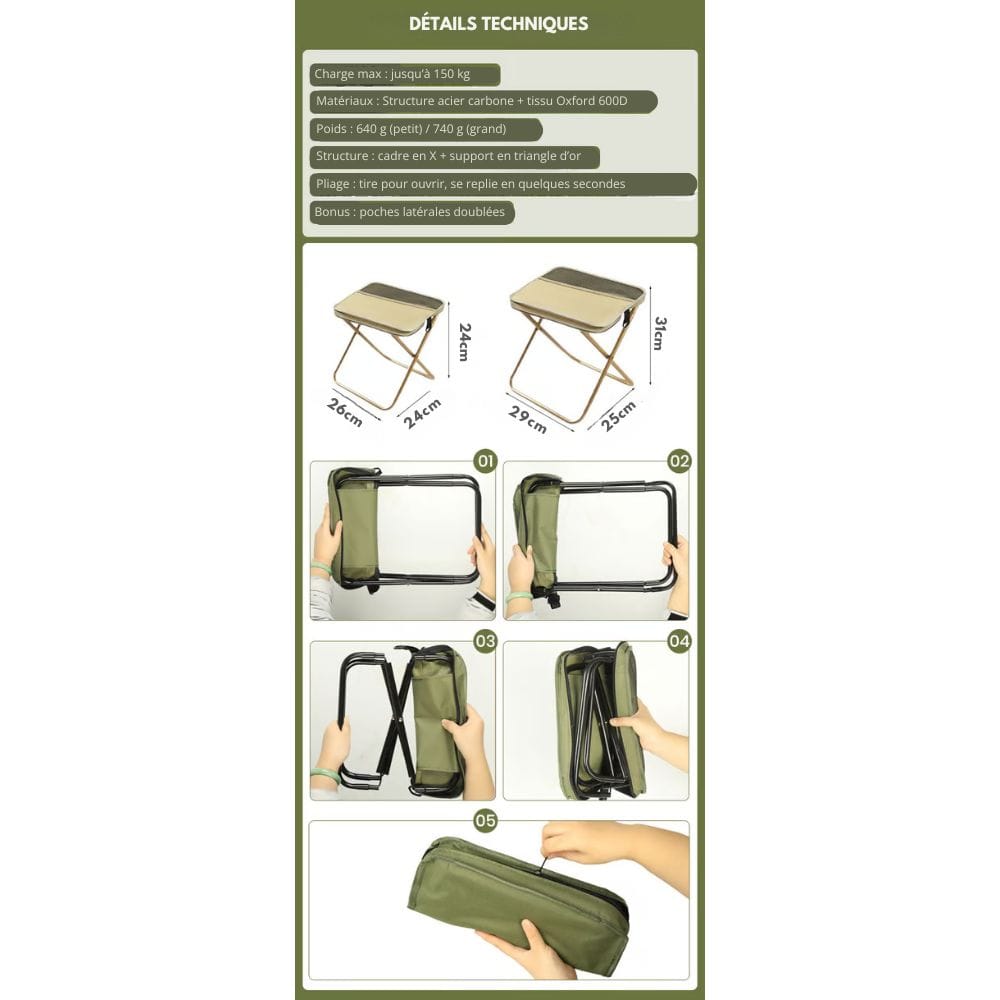 BowLift | 2-in-1 Chair Bag – Ultralight Foldable Backpack with Built-In Seat