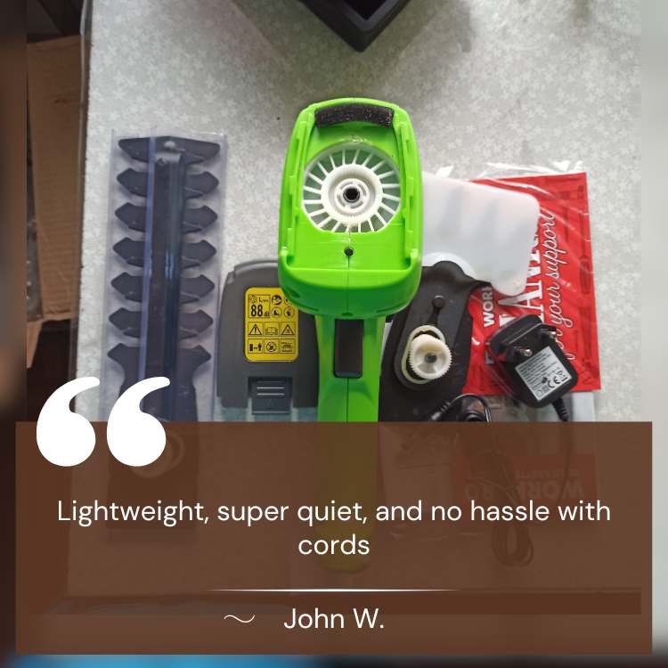 BowLift | Cordless Garden Trimmer | Dual Blades, Lightweight & Ideal for Lawn Edging and Hedge Trimming
