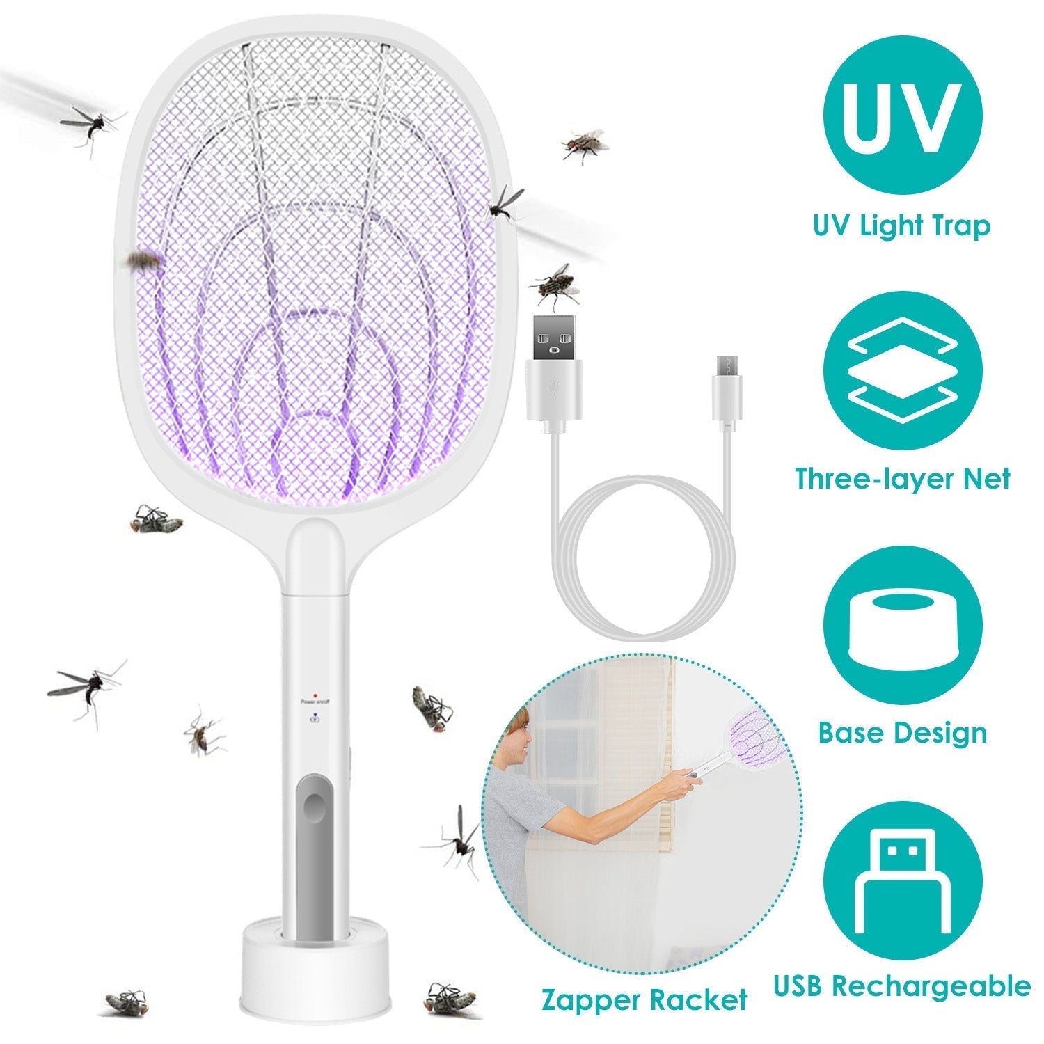 BowLift | 2-in-1 Electric Rechargeable Insect Killer