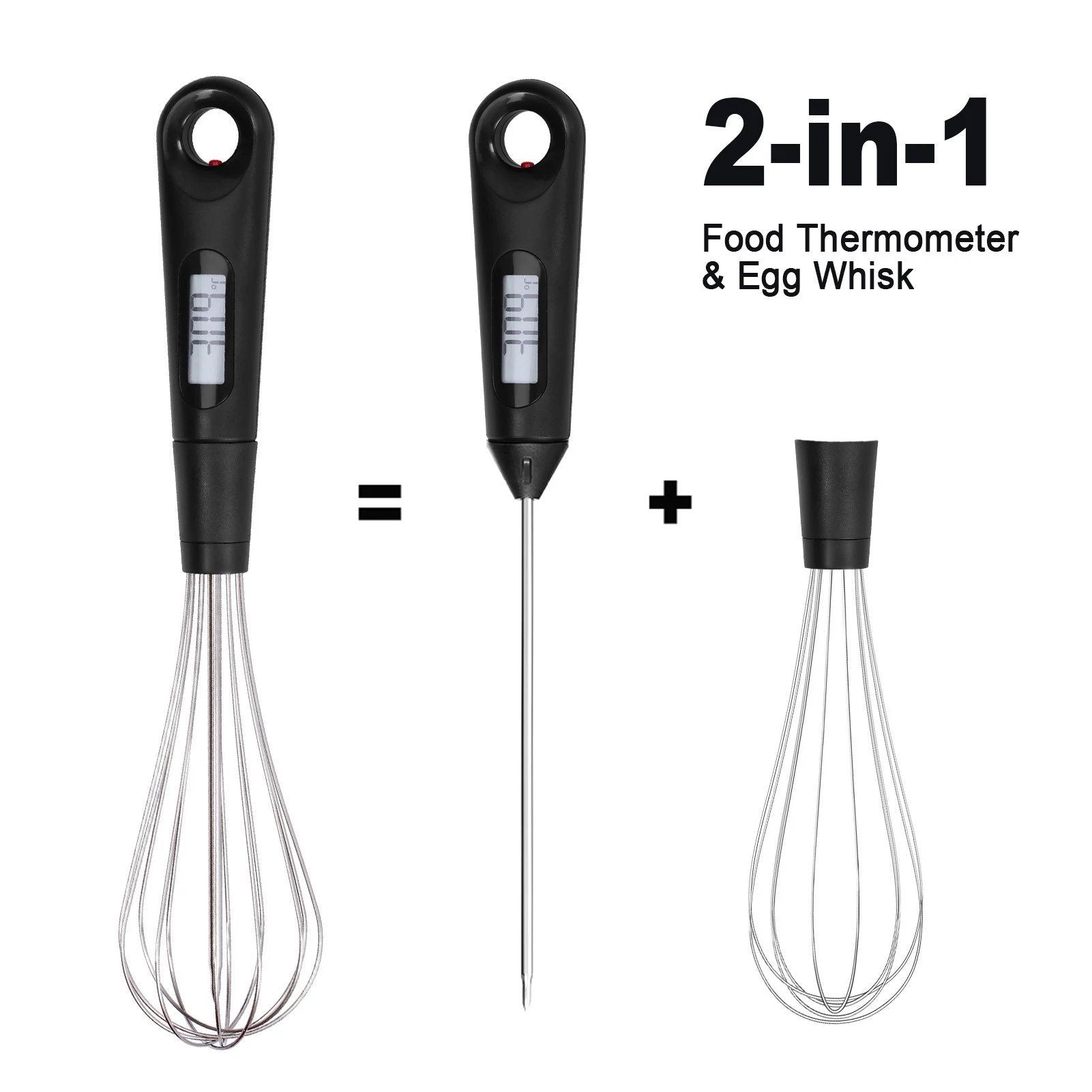 BowLift | 2-in-1 Instant-Read Food Thermometer and Egg Beater