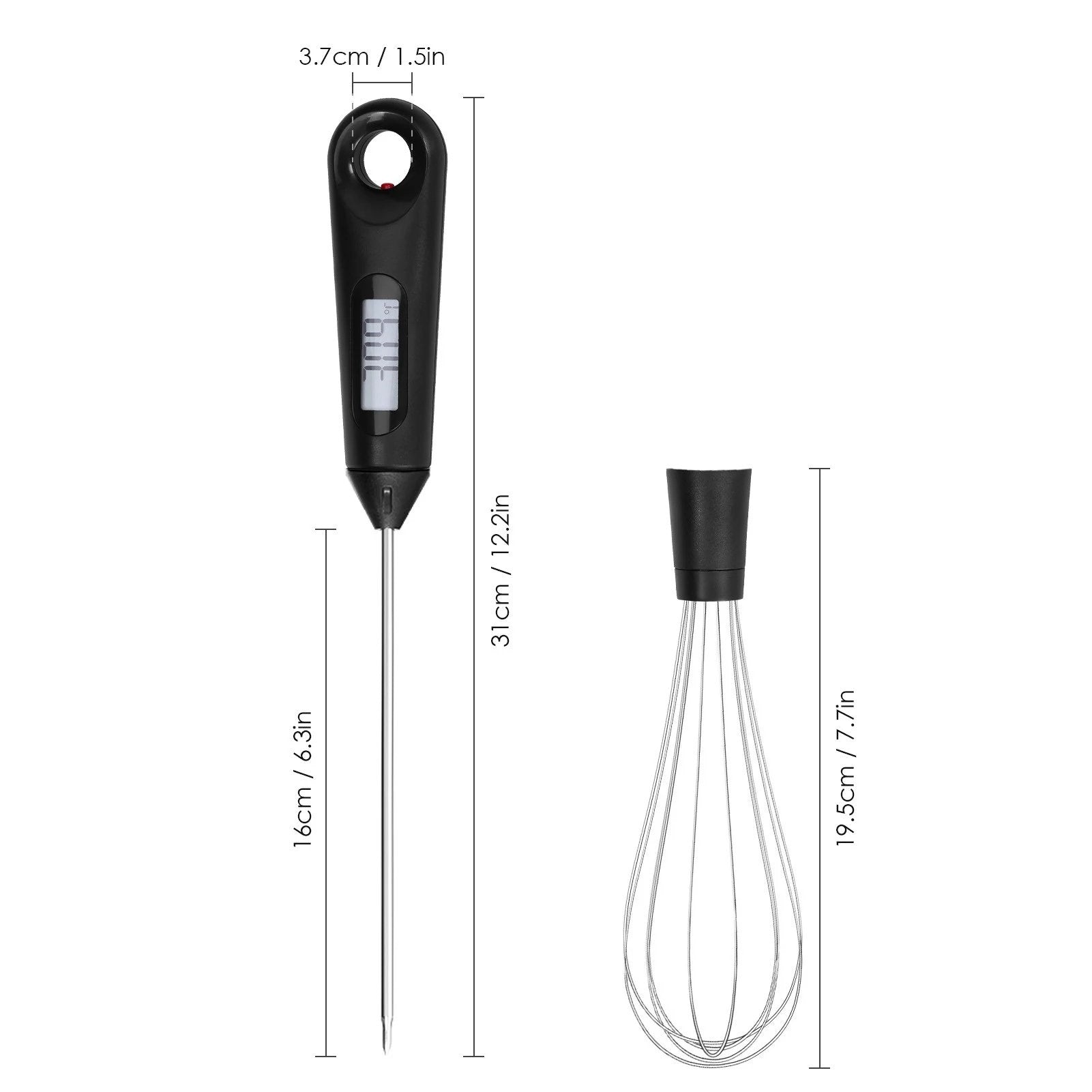 BowLift | 2-in-1 Instant-Read Food Thermometer and Egg Beater