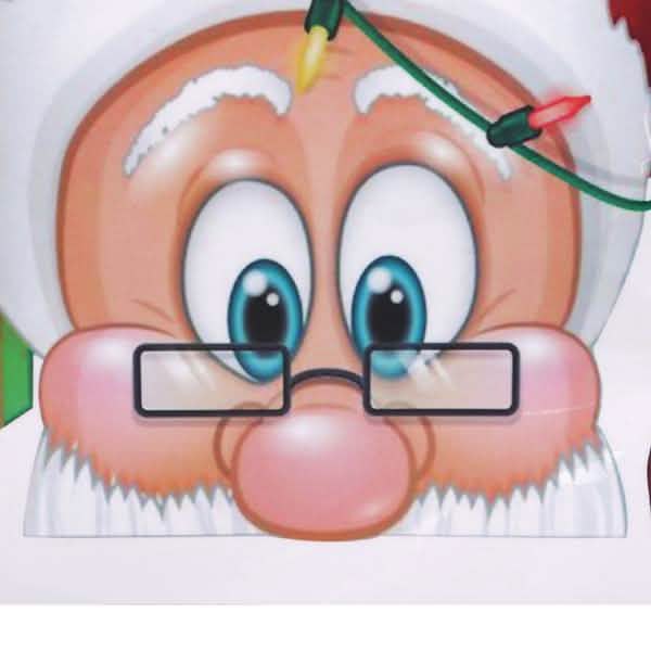 BowLift | 2-Pack: Santa Claus Moose Shop Hotel Christmas Window Double-Sided Glass Sticker