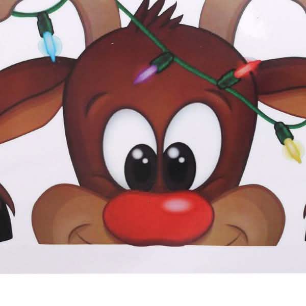 BowLift | 2-Pack: Santa Claus Moose Shop Hotel Christmas Window Double-Sided Glass Sticker