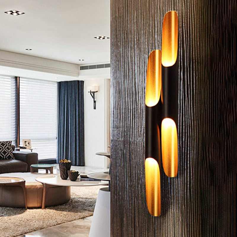 BowLift | Gull-shaped Metal Wall Lamp Modernist 2 Lights Gold Wall Light for Hallway