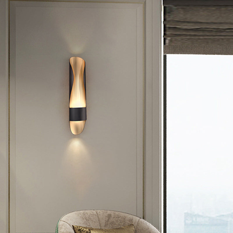 BowLift | Twisted Tube Wall Lamp Sconces Contemporary Metal LED Black Wall Lighting Ideas