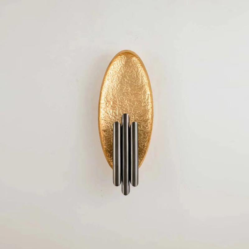 BowLift | Tube Iron Wall Mount Lighting Modern 2-Light Wall Lamp Wall Light with Oval Foil Backplate