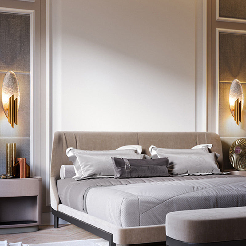 BowLift | Tube Iron Wall Mount Lighting Modern 2-Light Wall Lamp Wall Light with Oval Foil Backplate