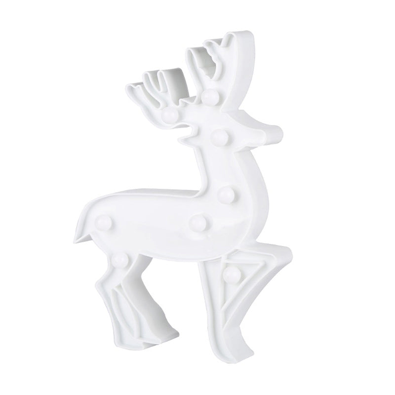 BowLift | White Christmas Element Night Light Modern Style Battery LED Plastic Nightstand Lamp