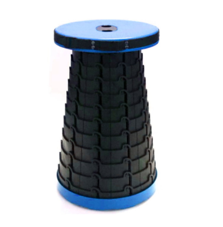 BowLift | Portable & Lightweight Retractable Folding Stool, with Max Load 150Kg & Twelve Levels, for Fishing, BBQ, Outdoors, Indoors, Kitchen & More