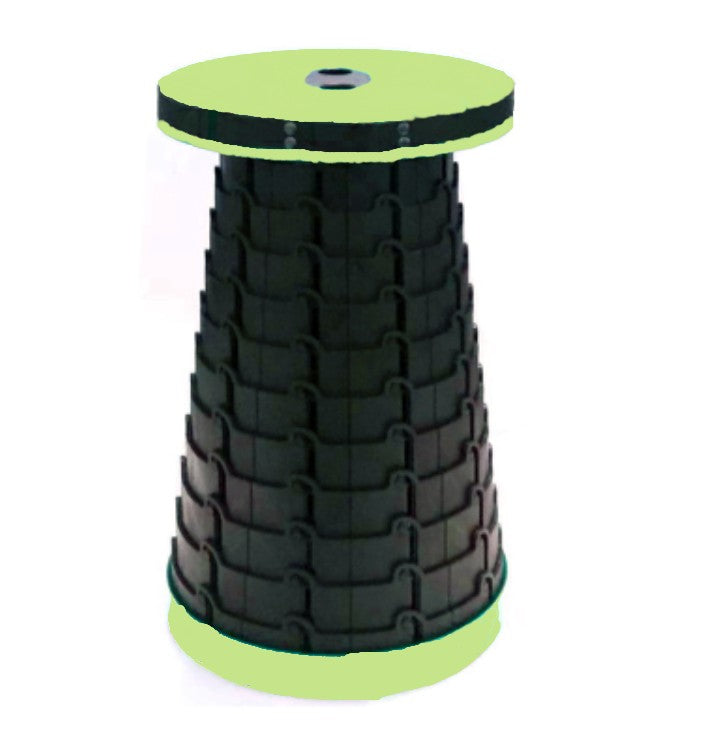 BowLift | Portable & Lightweight Retractable Folding Stool, with Max Load 150Kg & Twelve Levels, for Fishing, BBQ, Outdoors, Indoors, Kitchen & More