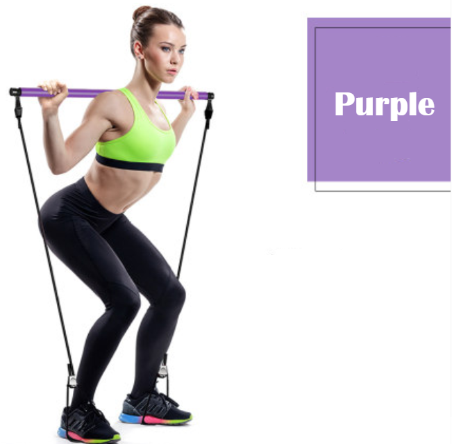 BowLift | 8-in-1 Portable Pilates Bar Kit with Resistance Band, Foot Loop, Ideal for Home Total Body Workout, Gym, Weightlifting
