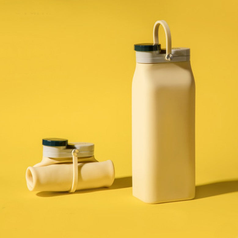 BowLift | Portable Silicone Water Bottle, with High-Temperature Resistant Design, Easy to Clean, Foldable, Large Capacity and Food Grade Silicone, for Travel, Sports, Camping and More