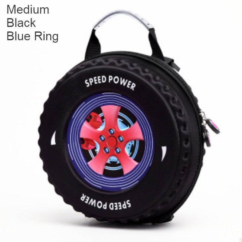 BowLift | Cool 3D Racing Car Tire Backpack, for Preschool & Kindergarten, Boys & Girls