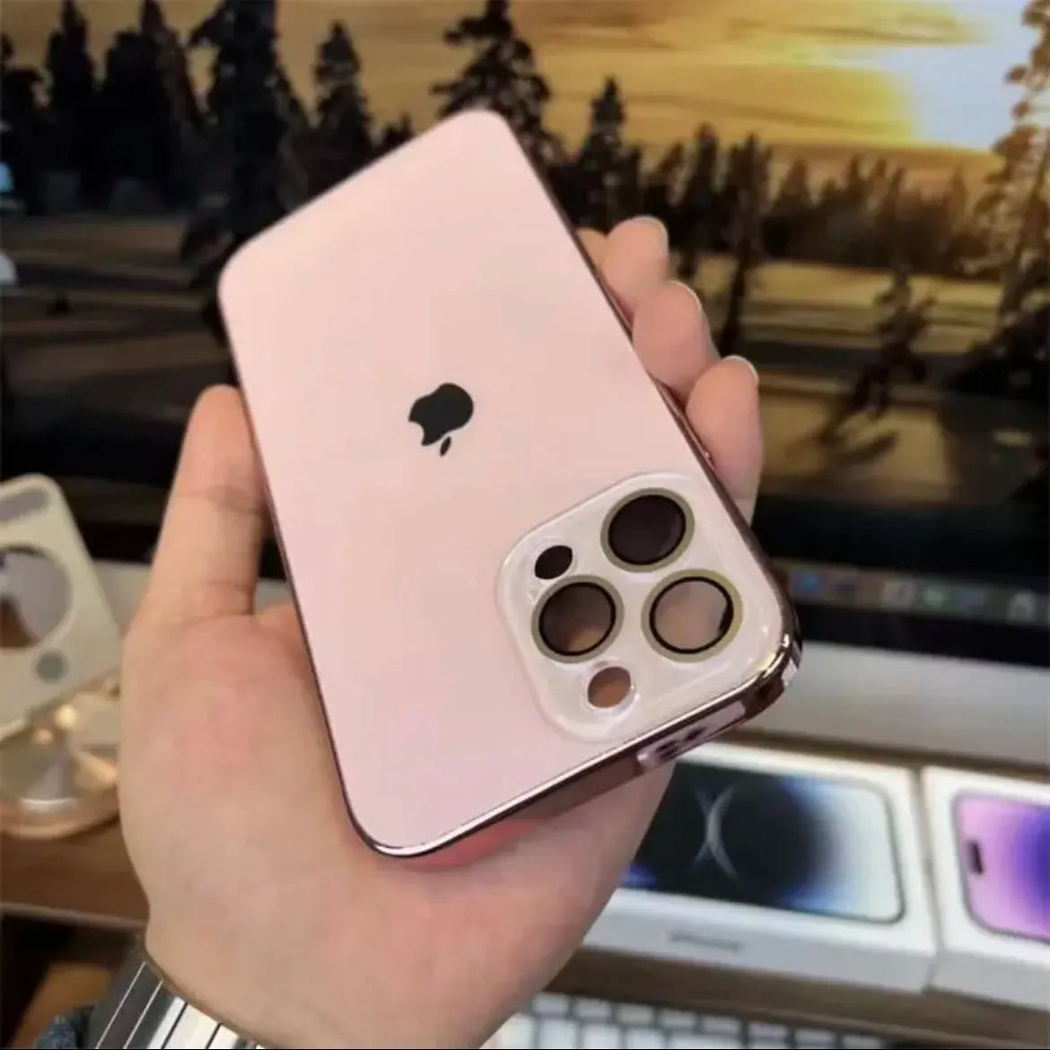 BowLift | Galvanized Matte Acrylic Tempered Glass iPhone Case
