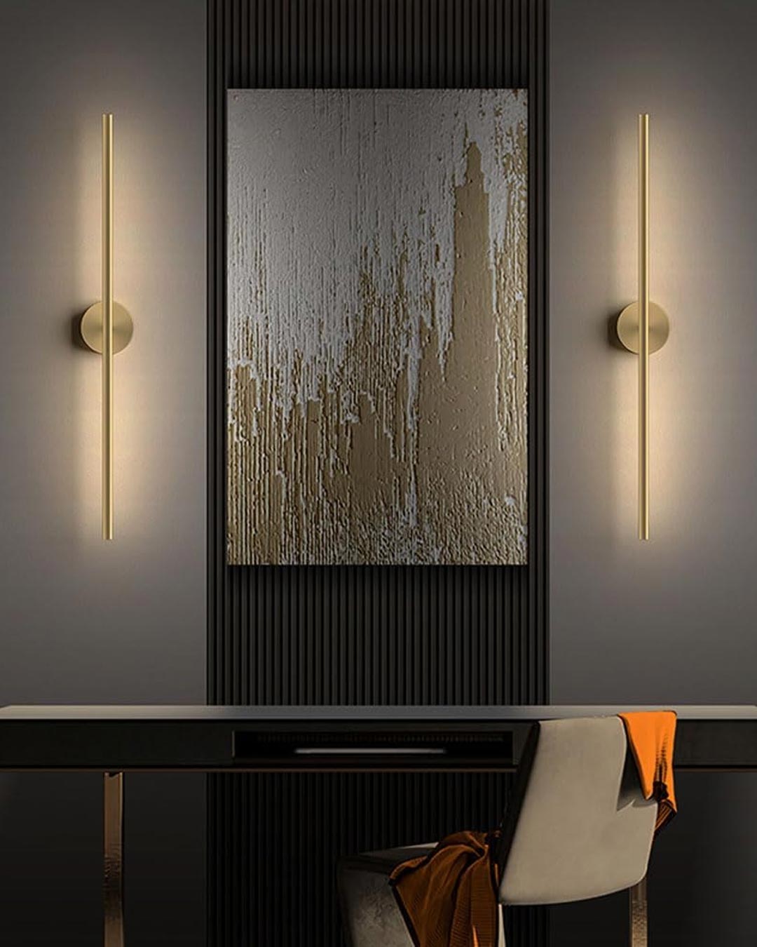 BowLift | Modern Linear LED Wall Lamp - Gold