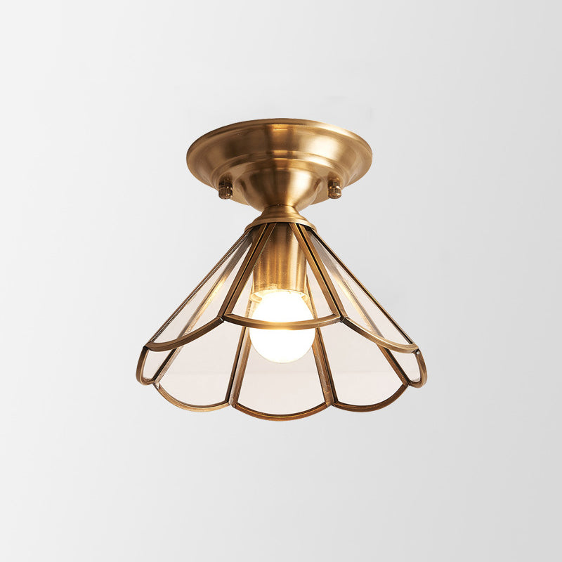 BowLift | Ceiling Light Brass Metal Flush Mount Fixture