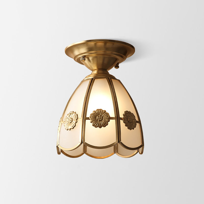 BowLift | Ceiling Light Brass Metal Flush Mount Fixture