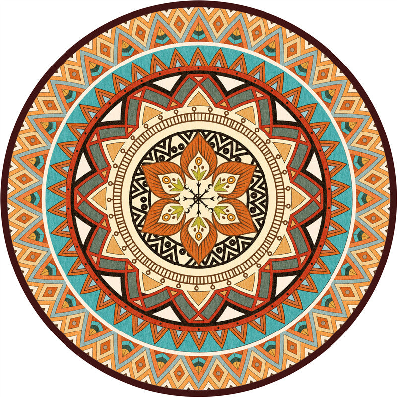 BowLift | Chic Tribal Striped Carpet Multicolored Moroccan Carpet Polyester Non-Slip Back Washable Pet-Friendly Carpet for Bedroom