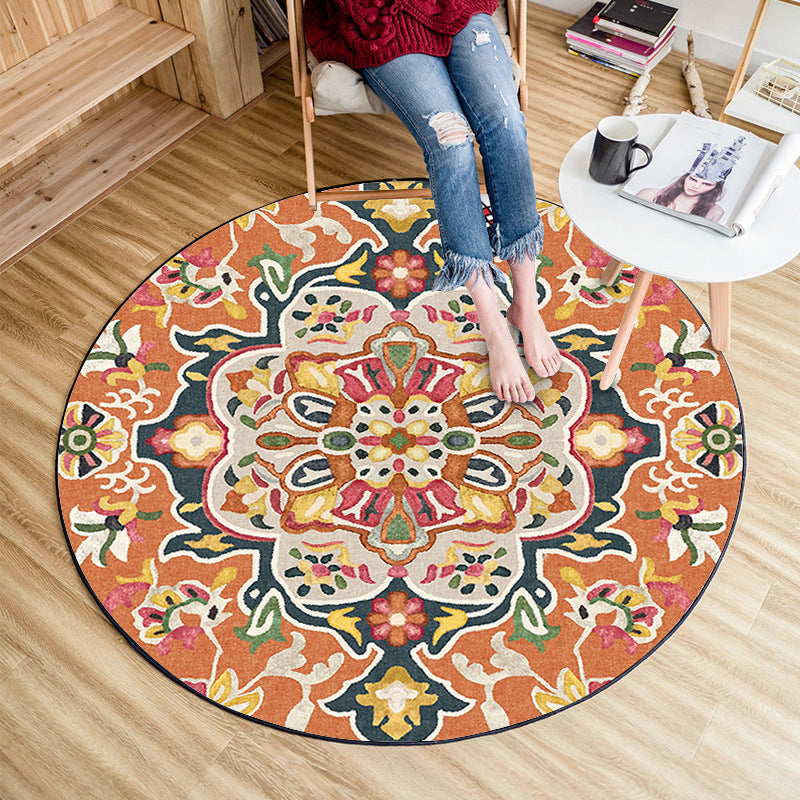 BowLift | Classic Moroccan Indoor Carpet multicolored floral rug non-slip machine washable stain-resistant rug for the living room