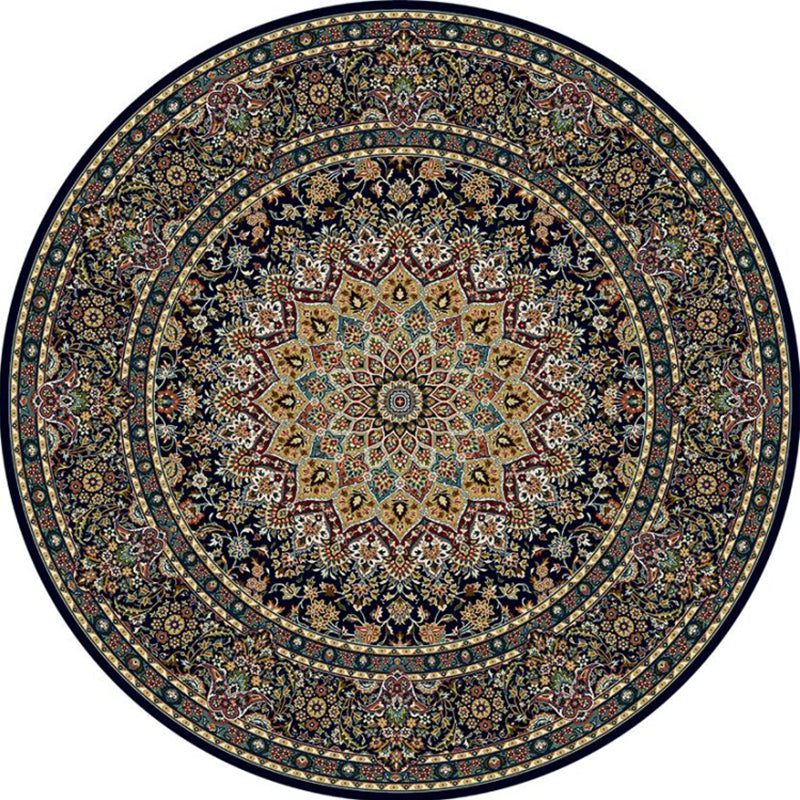 BowLift | Stylish Multicolored Persian Rug Polyester Flower Pattern Rug Washable Non-Slip Pet-Friendly Rug for Home