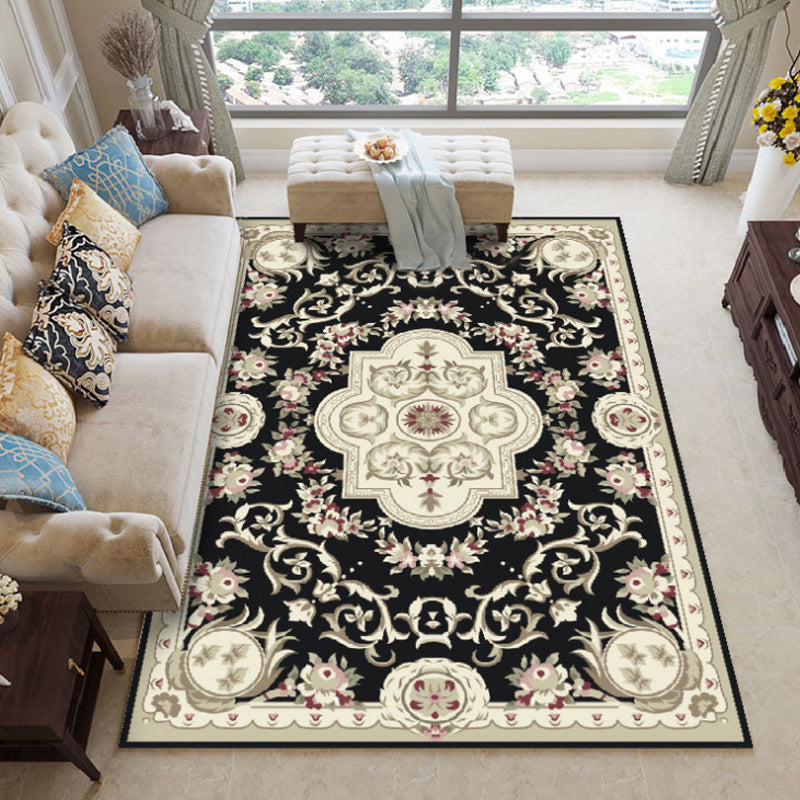 BowLift | Elegant Chinoiserie Rug Multicolor Floral Area Rug Non-Slip Backing Stain-Resistant Pet-Friendly Rug for Living Room