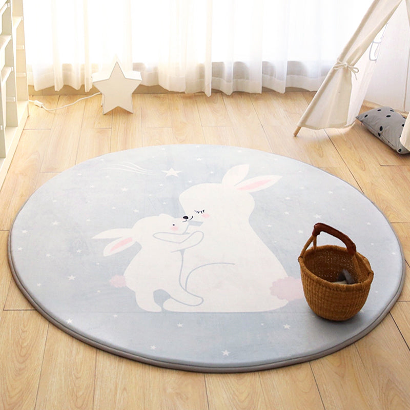BowLift | Cartoon Children Room Carpet Multicolored Animal Carpet Cotton Pet-friendly Machine Washable Indoor Carpet