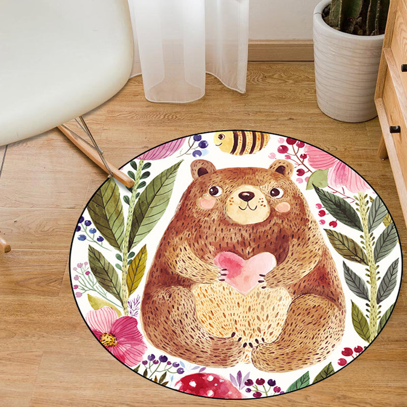 BowLift | Aesthetics Animal Pattern Carpet Multifunctional Colorful Cartoon Carpet Polyester Machine Washable Non-Slip Back Pet-Friendly Carpet for Children's Room