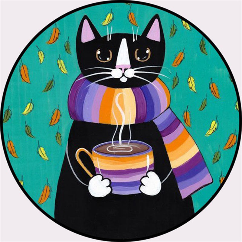 BowLift | Creative Colorful Cartoon Rug Synthetic Animal Portrait Man Pattern Rug Non-Slip Washable Pet Friendly Rug for Room