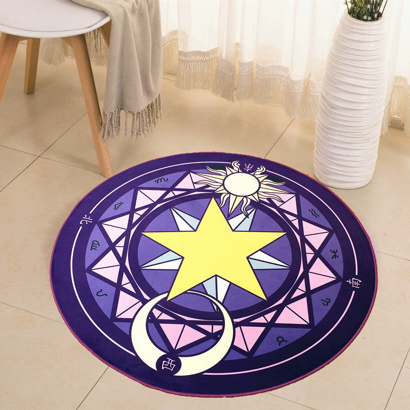 BowLift | Educational Cartoon Rug Multi Colored Pattern Carpet Machine Washable Pet Friendly Non-Slip Back Rug for Kids Room