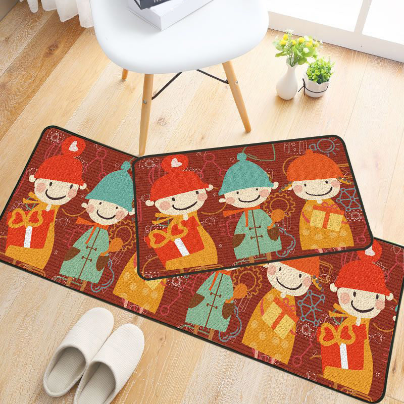 BowLift | Childlike Animal Pattern Carpet Multicolored Cartoon Carpet Synthetic Non-Slip Machine Washable Stain Resistant Carpet for the Children's Room