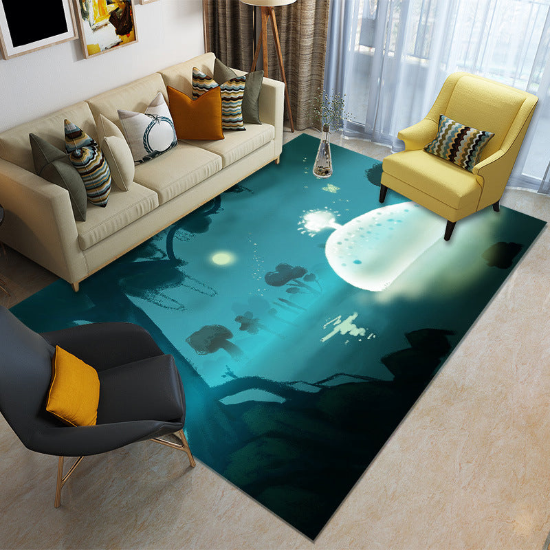 BowLift | Unique 3D Underwater World Carpet Multi Colors Children's Carpet Polypropylene Pet-friendly Stain-resistant Non-slip Rug for Baby Room