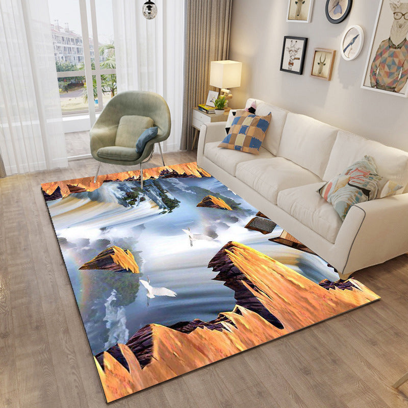 BowLift | Unique 3D Underwater World Carpet Multi Colors Children's Carpet Polypropylene Pet-friendly Stain-resistant Non-slip Rug for Baby Room