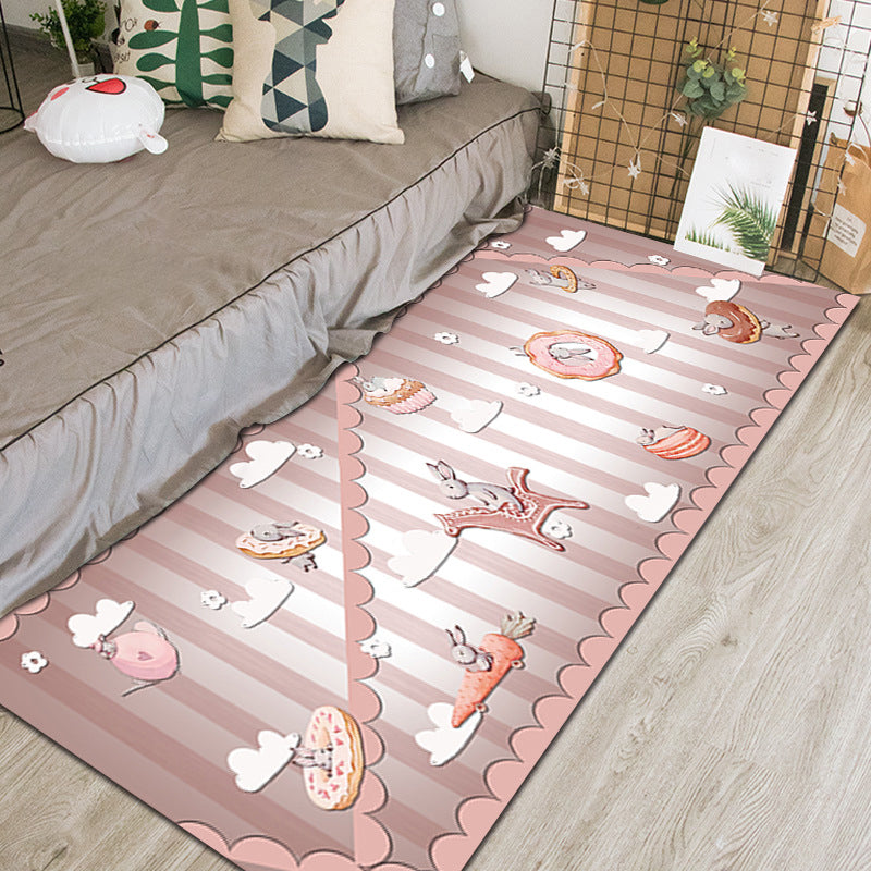 BowLift | Chic Animal Pattern Indoor Rug Multifunctional Cartoon Carpet Synthetic Non-Slip Pet Friendly Washable Rug for Preschool