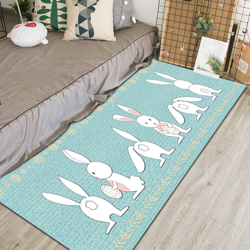 BowLift | Chic Animal Pattern Indoor Rug Multifunctional Cartoon Carpet Synthetic Non-Slip Pet Friendly Washable Rug for Preschool