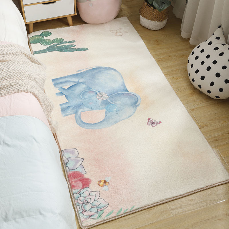 BowLift | Babyish Multicolor Animal Rug Cotton Cartoon Rug Washable Non-Slip Stain-Resistant Rug for Kids