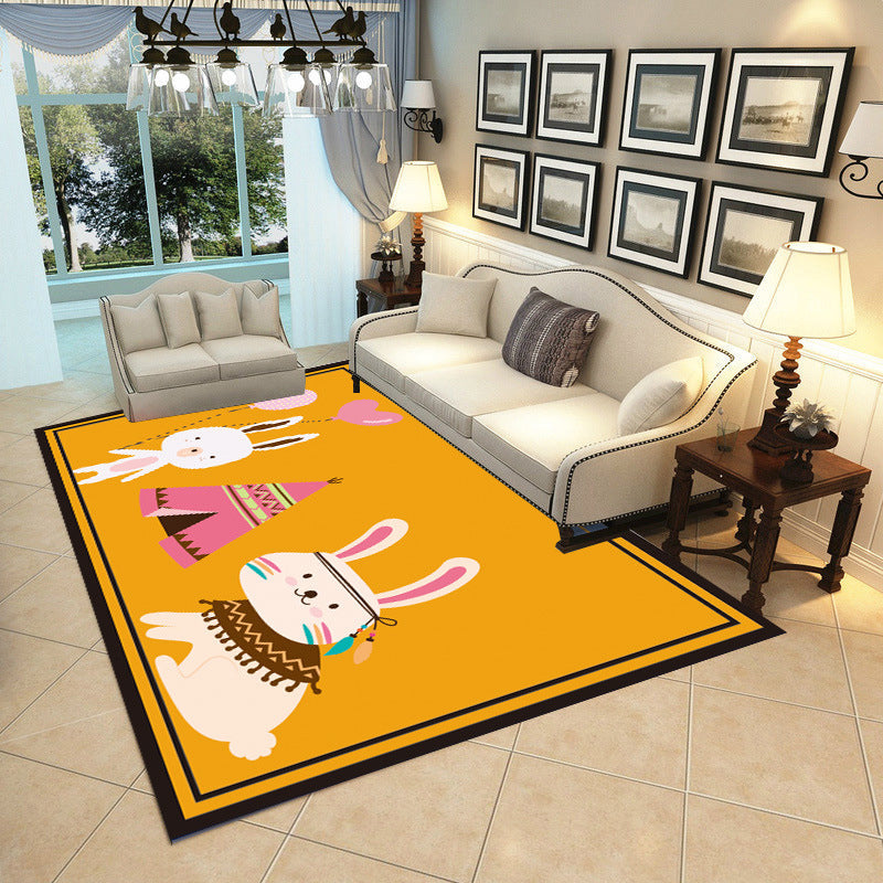 BowLift | Childhood Multi-Color Cartoon Carpet Polypropylene Animal Carpet Non-Slip Edged Washable Carpet for the Baby Room